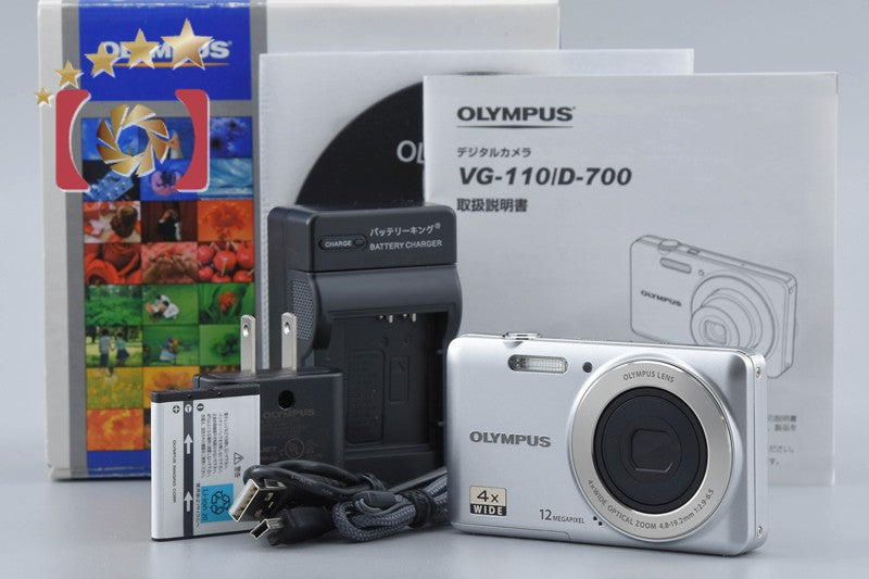 動作確認済み】OLYMPUS VG-110 デジタルカメラ シルバー 中古】OLYMPUS