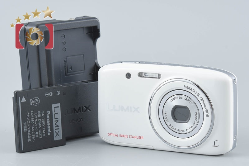 【美品・動作OK】Panasonic LUMIX DMC-S2ホワイト 中古】Panasonic パナソニック LUMIX DMC-S2 ホワイト コンパクト