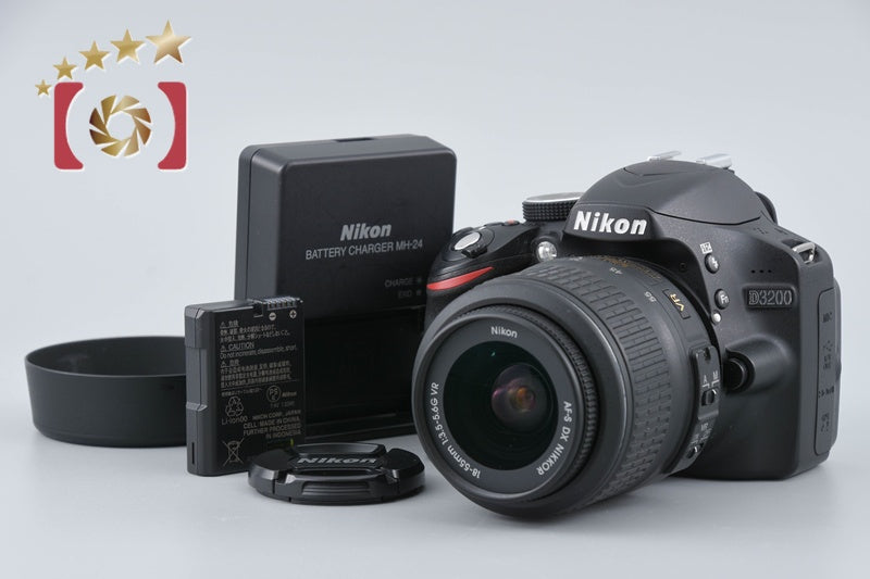 中古】Nikon ニコン D3200 18-55 VR レンズキット ブラック – Five