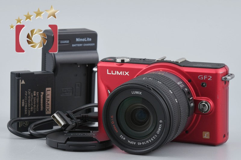 中古】Panasonic パナソニック LUMIX DMC-GF2 レッド + LUMIX G VARIO