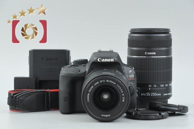 中古】Canon キヤノン EOS Kiss X7 ダブルズームキット ブラック