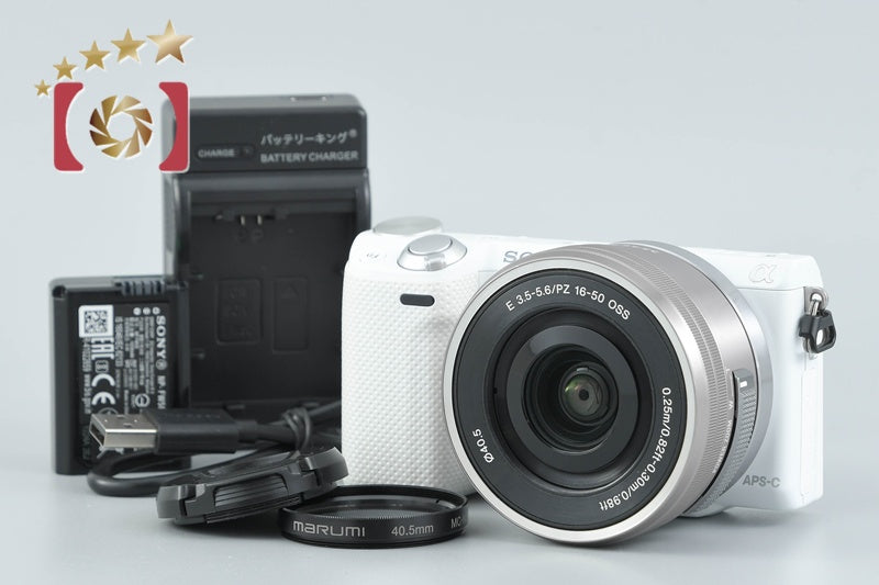 中古】SONY ソニー α NEX-5T ホワイト パワーズームレンズキット