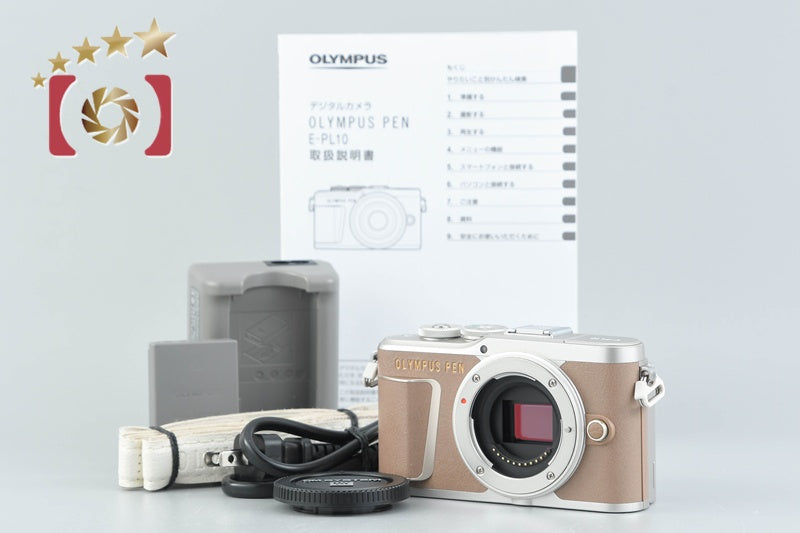中古】OLYMPUS オリンパス PEN E-PL10 ブラウン ミラーレス一眼カメラ