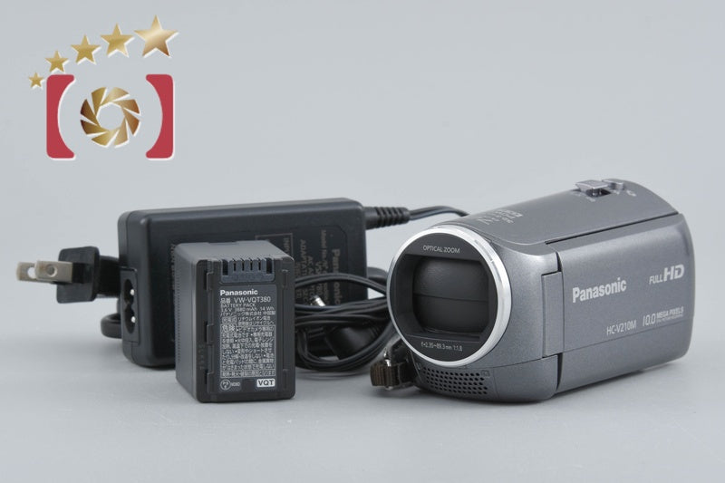 【美品】Panasonic ビデオカメラ HC-V210M グレー　動作確認済 中古】Panasonic パナソニック HC-V210M グレー デジタルハイビジョン