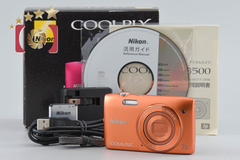 中古】Nikon ニコン COOLPIX S3500 アプリコットオレンジ コンパクト