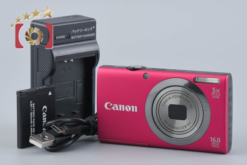 中古】Canon キヤノン PowerShot A2300 レッド コンパクトデジタル