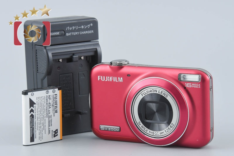 中古】FUJIFILM 富士フイルム FINEPIX JX400 レッド コンパクト