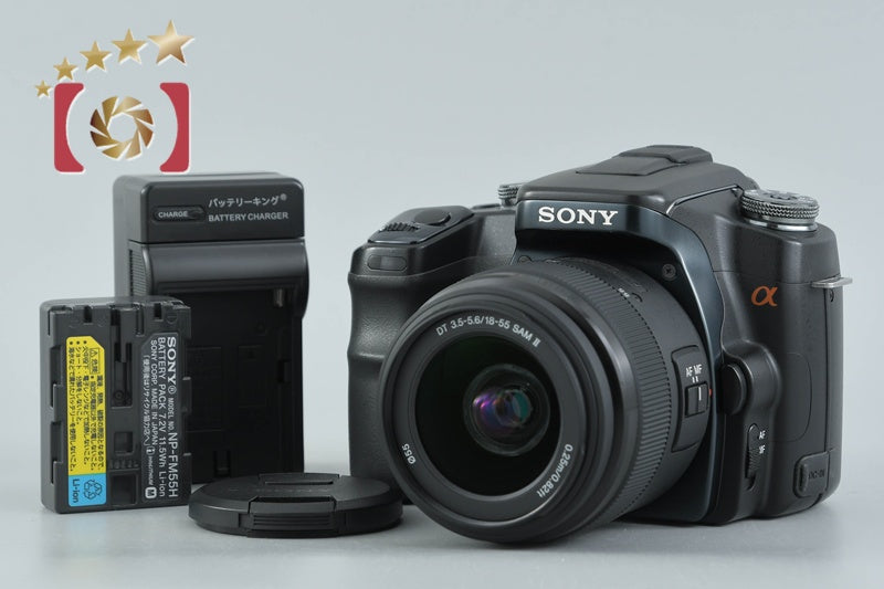 中古】SONY ソニー α100 DSLR-A100 ブラック + DT 18-55mm f/3.5-5.6