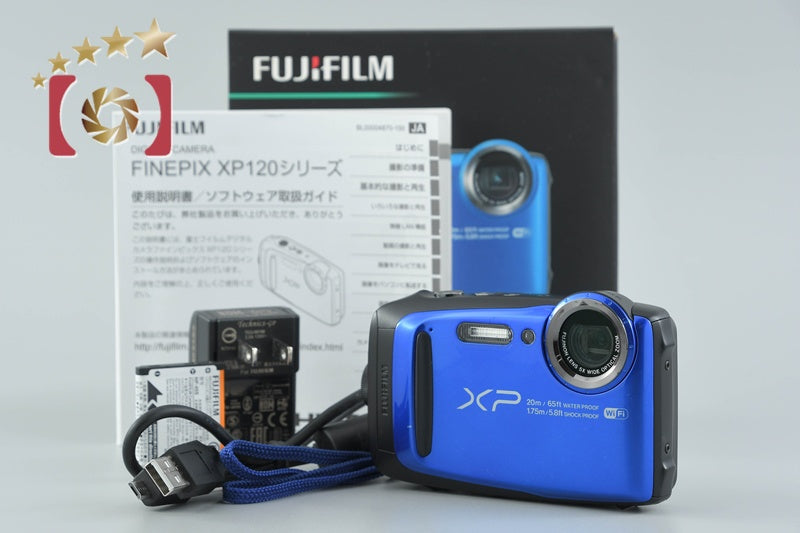 中古】FUJIFILM 富士フイルム FINEPIX XP120 ブルー コンパクト