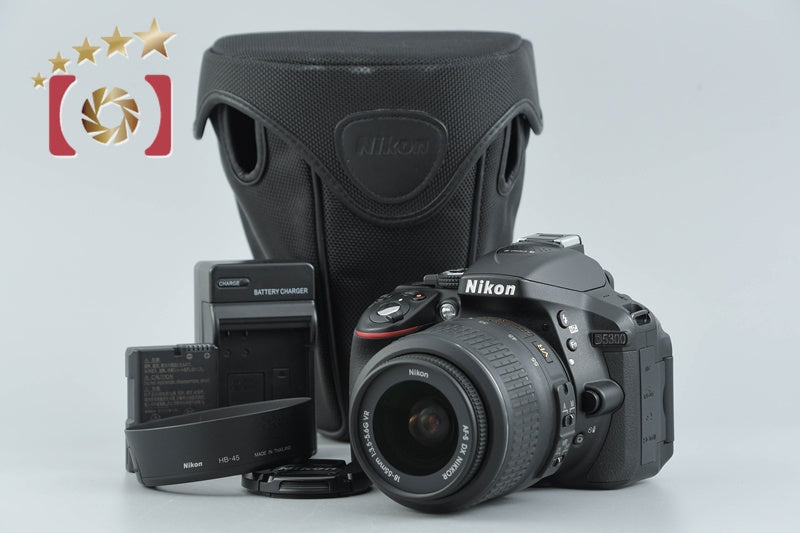 中古】Nikon ニコン D5300 ブラック + AF-S DX NIKKOR 18-55mm f/3.5