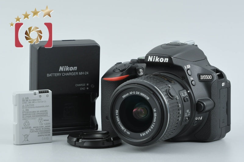 【中古・シャッター回数極少】Nikon D5500 18-55 VR Ⅱ キット 中古】Nikon ニコン D5500 ブラック 18-55mm VR II レンズキット