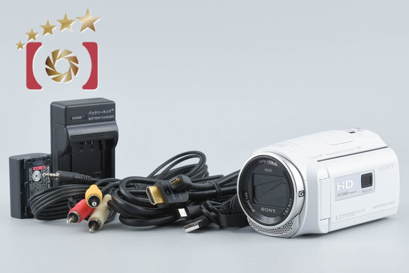 中古】SONY ソニー HDR-PJ670 ホワイト デジタルビデオカメラ 多言語