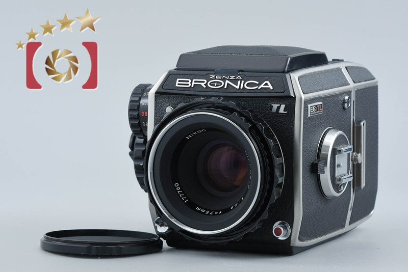 ✨希少 レトロ　外観美品✨Zenza Bronica ETR 現状品 中古】ZENZA BRONICA ゼンザブロニカ EC-TL + Nikon NIKKOR-P 75mm f