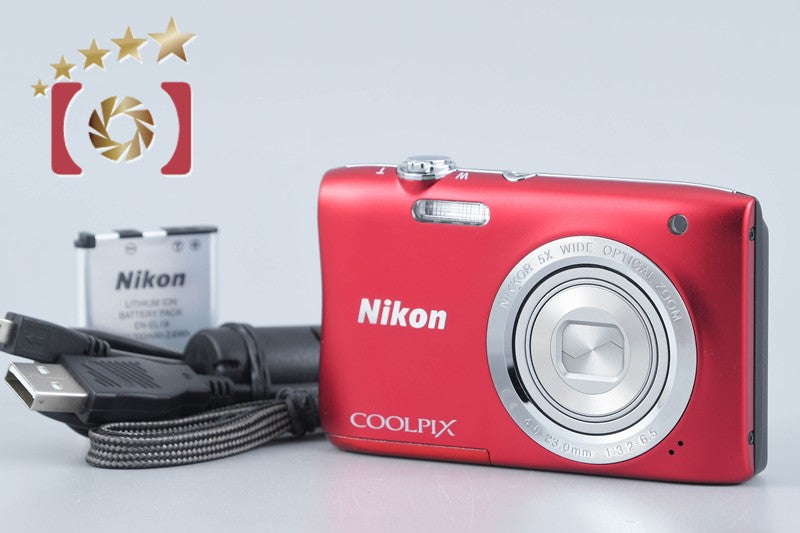 中古】Nikon ニコン COOLPIX S2900 レッド コンパクトデジタルカメラ