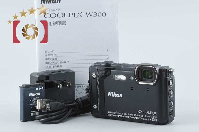 中古】Nikon ニコン COOLPIX W300 ブラック コンパクトデジタルカメラ