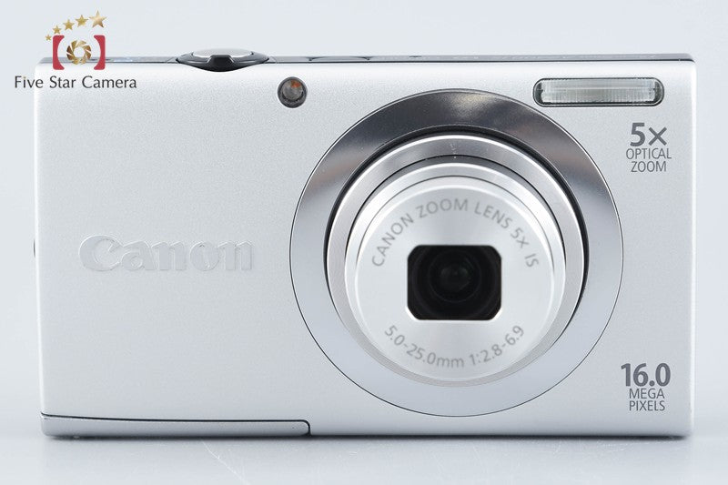 【動作確認済み】キャノン power shot A2400 シルバー 箱あり 中古】Canon キヤノン PowerShot A2400 IS シルバー コンパクト