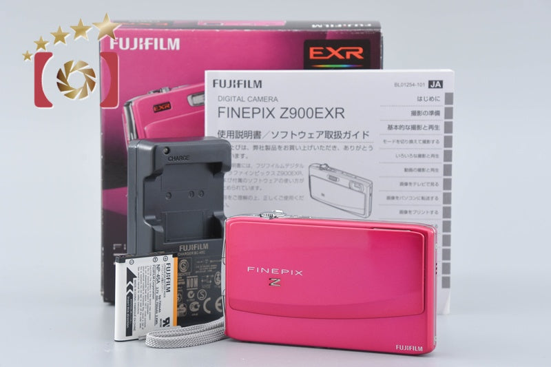 [Used] FUJIFILM FinePix Z900 EXR Pink Compact Digital Camera with Original Box
