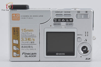 [Used] Kyocera Finecam SL400R Silver Compact Digital Camera with Original Box