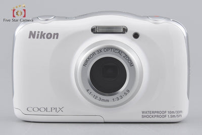 [Used] Nikon Coolpix S33 White Compact Digital Camera