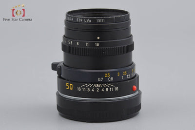 [Used] Leica Summicron-M 50mm f/2 E39 3rd Generation Black