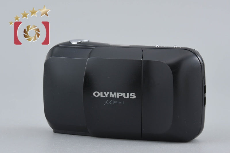 【中古】OLYMPUS オリンパス μ[mju:] ブラック コンパクトフィルムカメラ