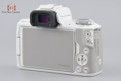 [Used] Canon EOS Kiss M EF-M 15-45 IS STM Lens Kit White