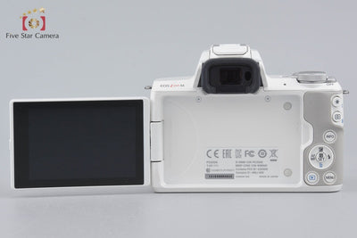 [Used] Canon EOS Kiss M EF-M 15-45 IS STM Lens Kit White