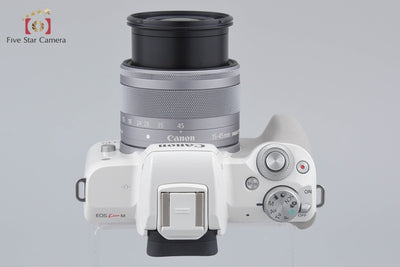 [Used] Canon EOS Kiss M EF-M 15-45 IS STM Lens Kit White