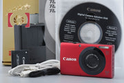 [Used] Canon PowerShot A3400 IS Red Compact Digital Camera with Original Box