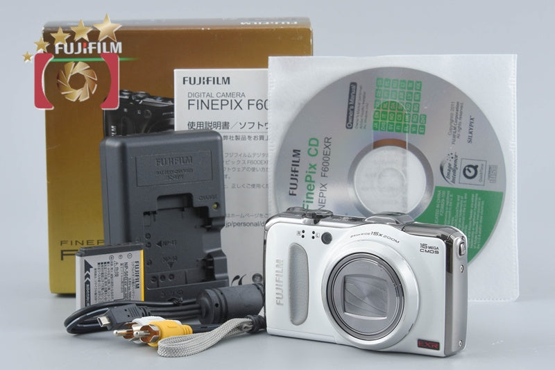 【中古】FUJIFILM 富士フイルム FINEPIX F600EXR ホワイト コンパクトデジタルカメラ 元箱付き