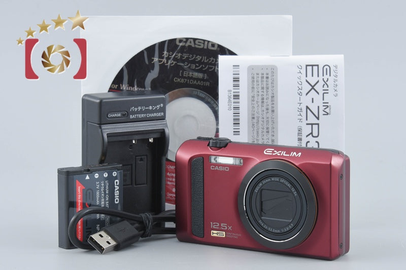 【中古】CASIO カシオ HIGH SPEED EXILIM EX-ZR300 レッド コンパクトデジタルカメラ