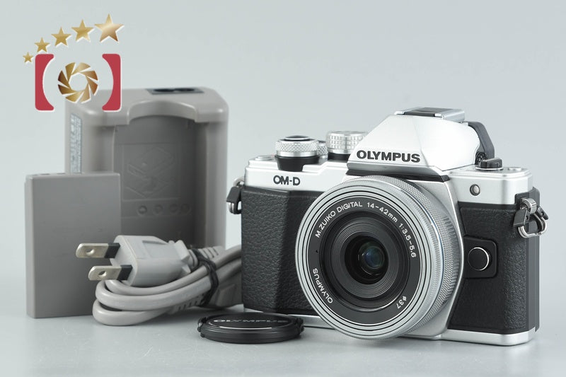 【中古】OLYMPUS オリンパス OM-D E-M10 Mark II 14-42mm EZ レンズキット シルバー シャッター回数僅少
