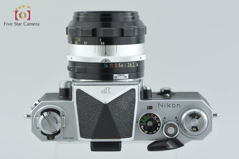 中古】Nikon ニコン F アイレベル 後期 シルバー + NIKKOR-S.C Auto