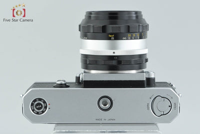 【中古】Nikon ニコン F アイレベル 後期 シルバー + NIKKOR-S.C Auto 50mm f/1.4