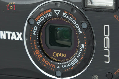 【中古】PENTAX ペンタックス Optio W90 ブラック 防水デジタルカメラ 元箱付き