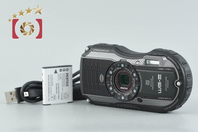 【中古】RICOH リコー PENTAX ペンタックス WG-3 ブラック 防水アクションカメラ