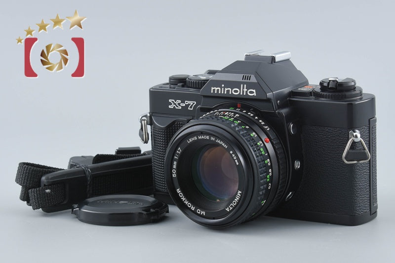【中古】MINOLTA ミノルタ X-7 ブラック + MD ROKKOR 50mm f/1.7