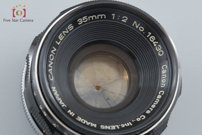 【中古】Canon キヤノン 35mm f/2 L39 ライカスクリューマウント
