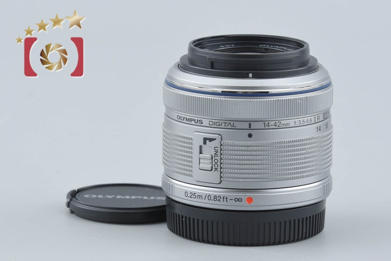 【中古】OLYMPUS オリンパス M.ZUIKO DIGITAL 14-42mm f/3.5-5.6 II R シルバー