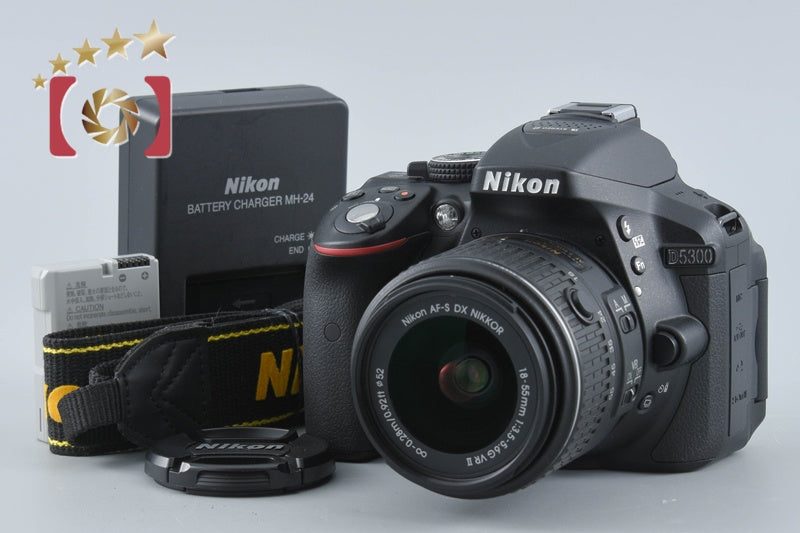 【中古】Nikon ニコン D5300 18-55 VR II レンズキット ブラック シャッター回数僅少