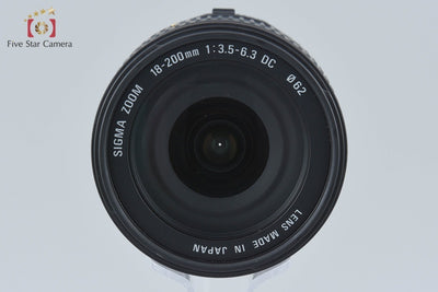【中古】SIGMA シグマ 18-200mm f/3.5-6.3 DC ソニー/ミノルタAマウント用