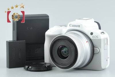 【中古】Canon キヤノン EOS R50 RF-S 18-45 IS STM レンズキット ホワイト