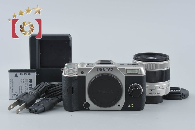 【中古】PENTAX ペンタックス Q7 ズームレンズキット シルバー シャッター回数僅少