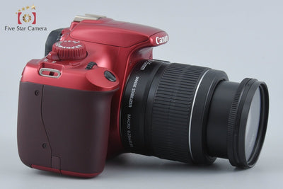 【中古】Canon キヤノン EOS Kiss X50 18-55 レンズキット レッド シャッター回数僅少