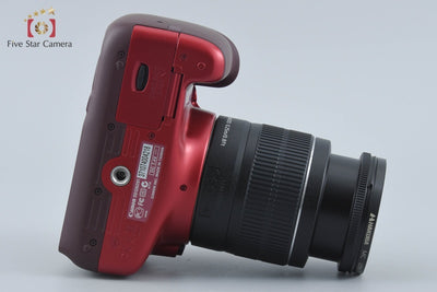 【中古】Canon キヤノン EOS Kiss X50 18-55 レンズキット レッド シャッター回数僅少
