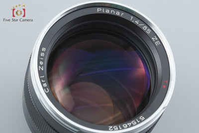 【中古】Carl Zeiss カールツァイス Planar 85mm f/1.4 ZE T* キヤノン用