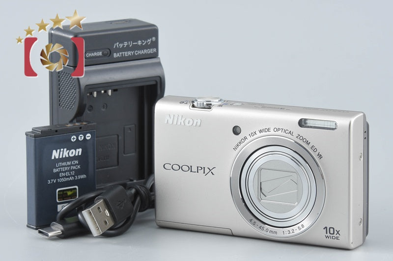 【中古】Nikon ニコン COOLPIX S6200 プラチナシルバー コンパクトデジタルカメラ
