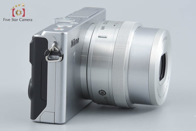 【中古】Nikon ニコン 1 J4 シルバー 標準パワーズームレンズキット シャッター回数僅少 元箱付き