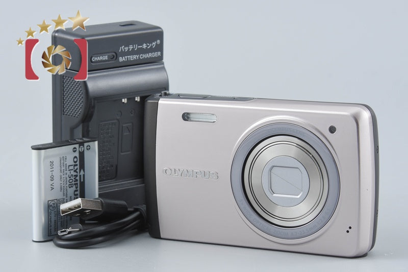 【中古】OLYMPUS オリンパス STYLUS VH-410 シルバー コンパクトデジタルカメラ