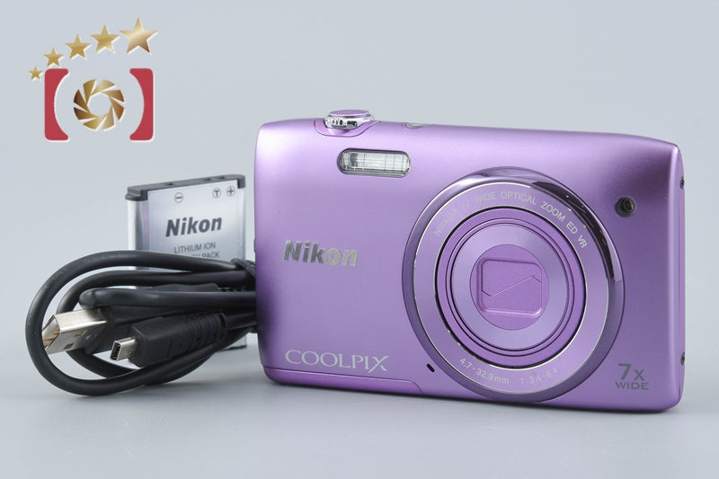 【中古】Nikon ニコン COOLPIX S3500 オーキッドパープル コンパクトデジタルカメラ